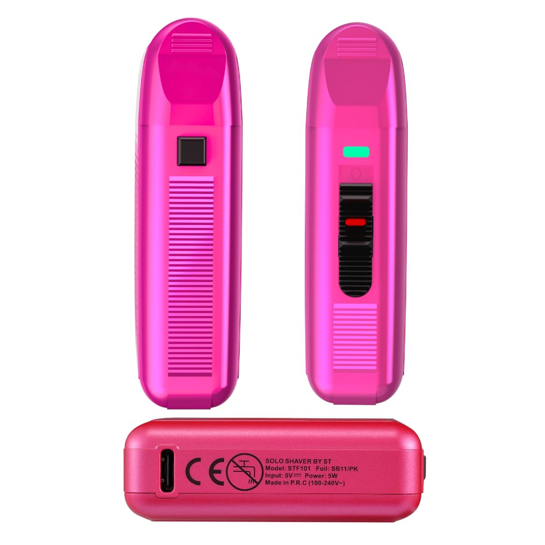Supreme Trimmer Solo afeitadora de una sola lámina para bolsillo, tiempo de ejecución de 150 minutos, uso inalámbrico, potente mini maquinilla de afeitar de viaje USB-C para uso profesional y