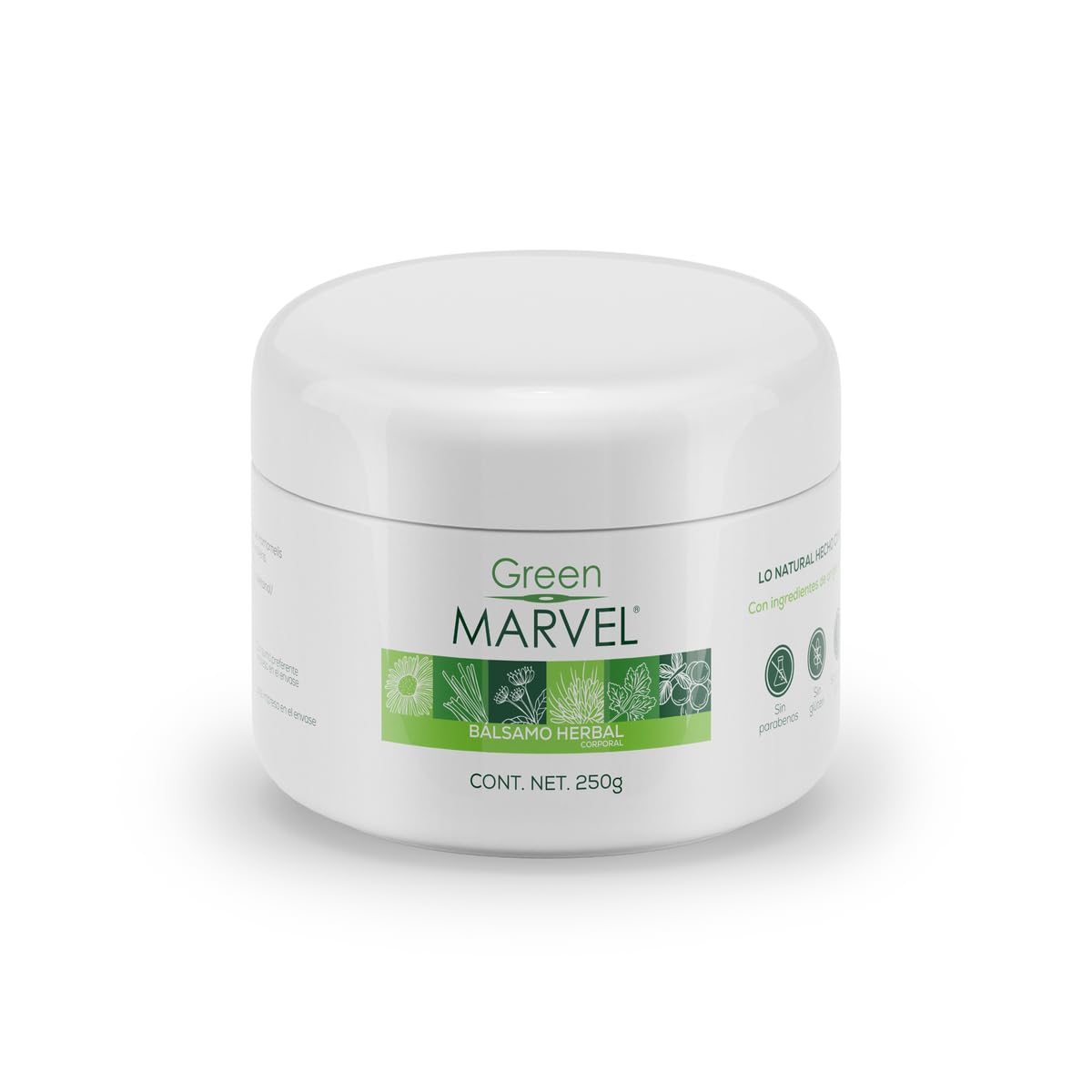 Green Marvel Bálsamo Herbal Corporal Natural 250g 4 Pack