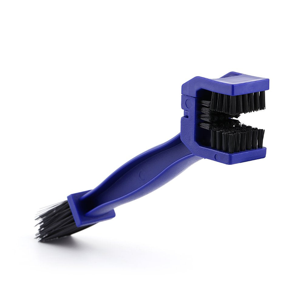 Cepillo de limpieza de cadenas, Aramox Limpiador de cadenas de motocicletas y bicicletas Cepillo de limpieza Freno de ciclo Herramienta para quitar suciedad Nylon + Plástico Azul cepillo del limpiador de cadena Kit de