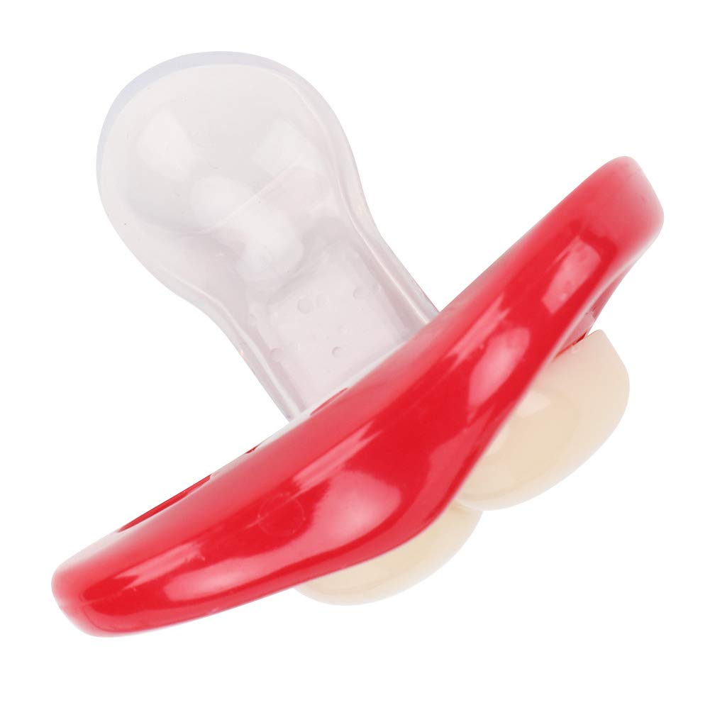 Alomejor Chupete de Bebé, Chupete Divertido Lindo Chupete Chupete Anti de Silicona Chupete de una Pieza para Bebés(4 Dos Dientes)
