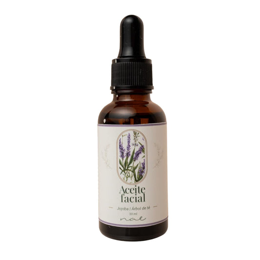 NAE Aceite Facial Control de Grasa Jojoba Árbol de Té 30ml | Equilibra sin Resecar | Purifica y Controla Brillo | Para Piel Mixta y Grasa | 100% Ingredientes Naturales | Vegano