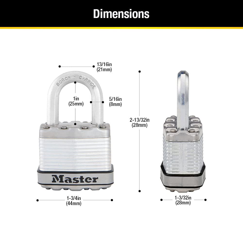 Candado Master Lock Magnum Acero Laminado 4.45 cm 1-Inch Shackle