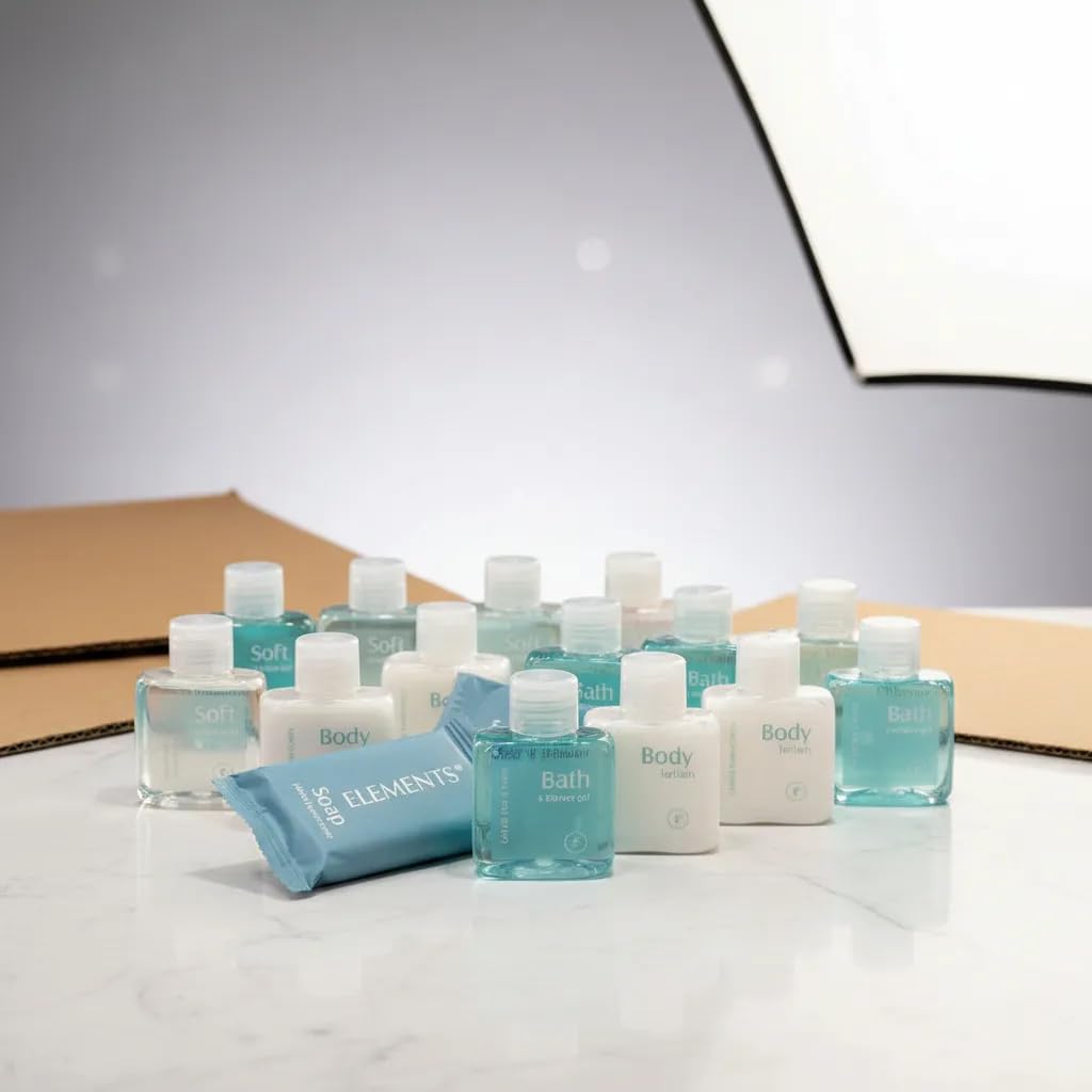 JYPESA Kit Amenidades Hoteleras 320 Pzas Elements Shampoo Jabón Airbnb
