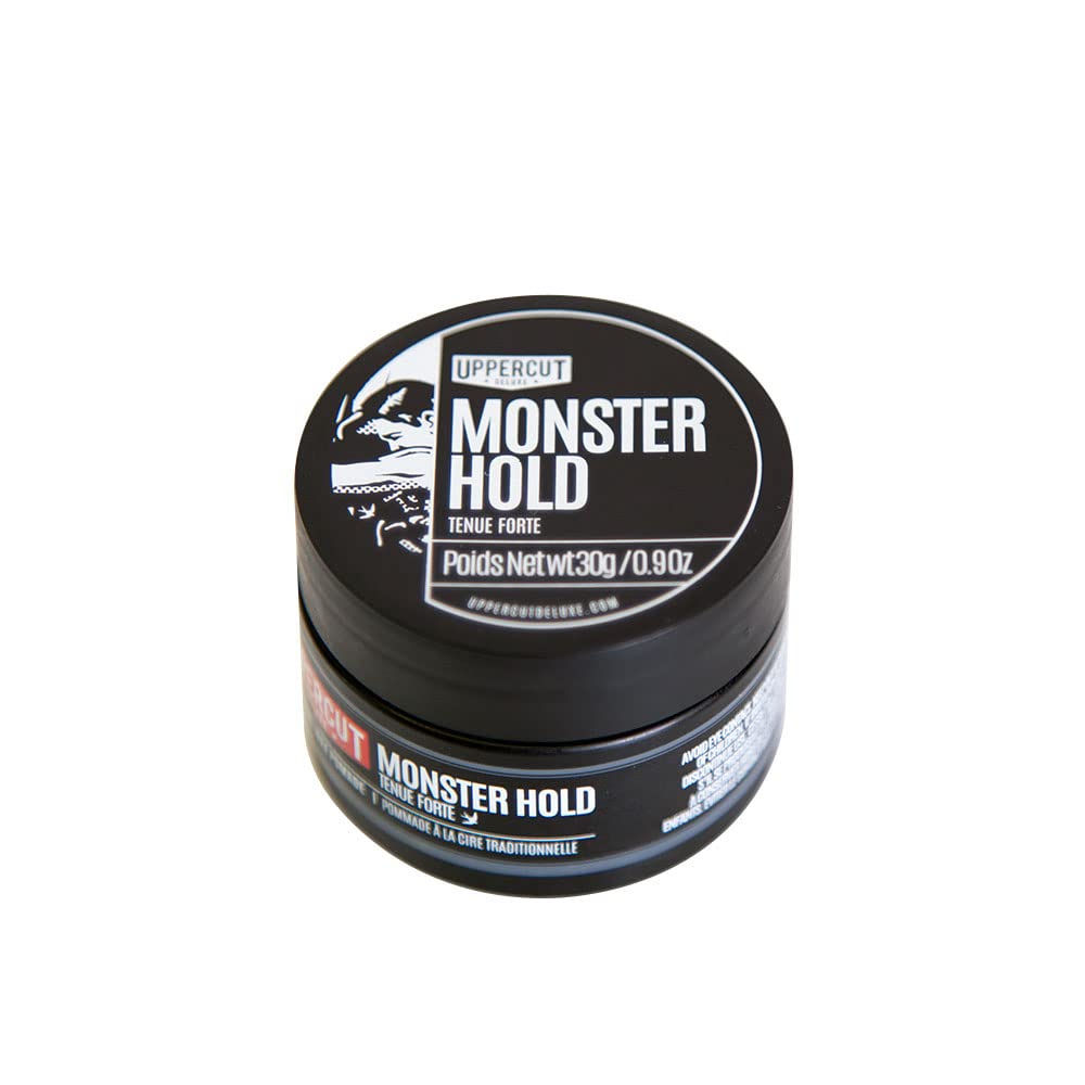Monster Hold Pomade Midi, producto a base de cera de fijación fuerte y pesada, de larga duración y reutilizable para estilos tradicionales o más atrevidos, 0,9 oz/30 g