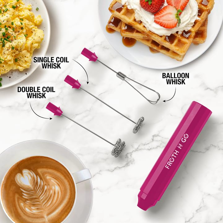 Espumador de Leche Portátil Zulay Kitchen Fruta de Dragón Potente y Compacto para Capuchinos