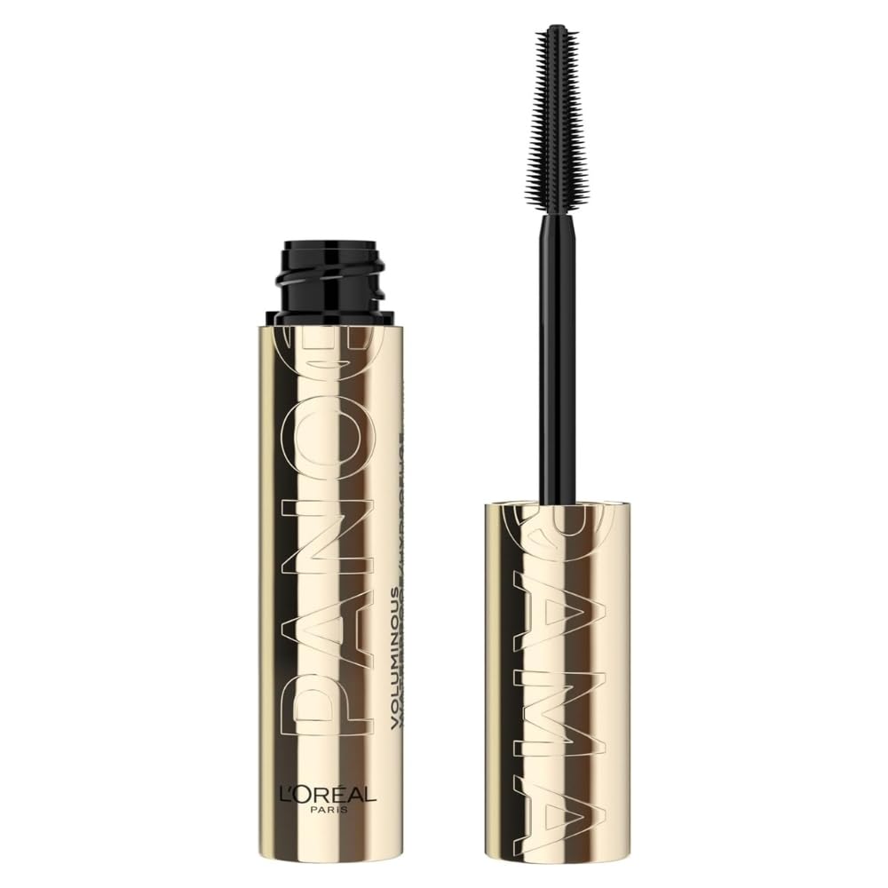 L'Oréal Paris, mascara de pestañas voluminizadora Panorama a prueba de agua, Ojos visiblemente más grandes, 9.4ml