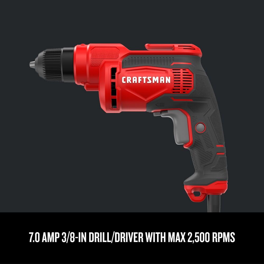 CRAFTSMAN Taladro Atornillador de 3/8 Pulgadas de 840W 7.0Ah CMED731