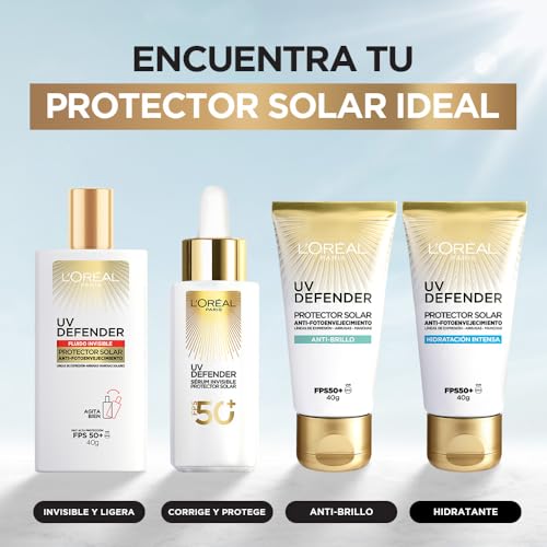 L'Oréal Paris Sérum Protector Solar Invisible FPS 50+ anti-manchas y lineas de expresión, 30ml