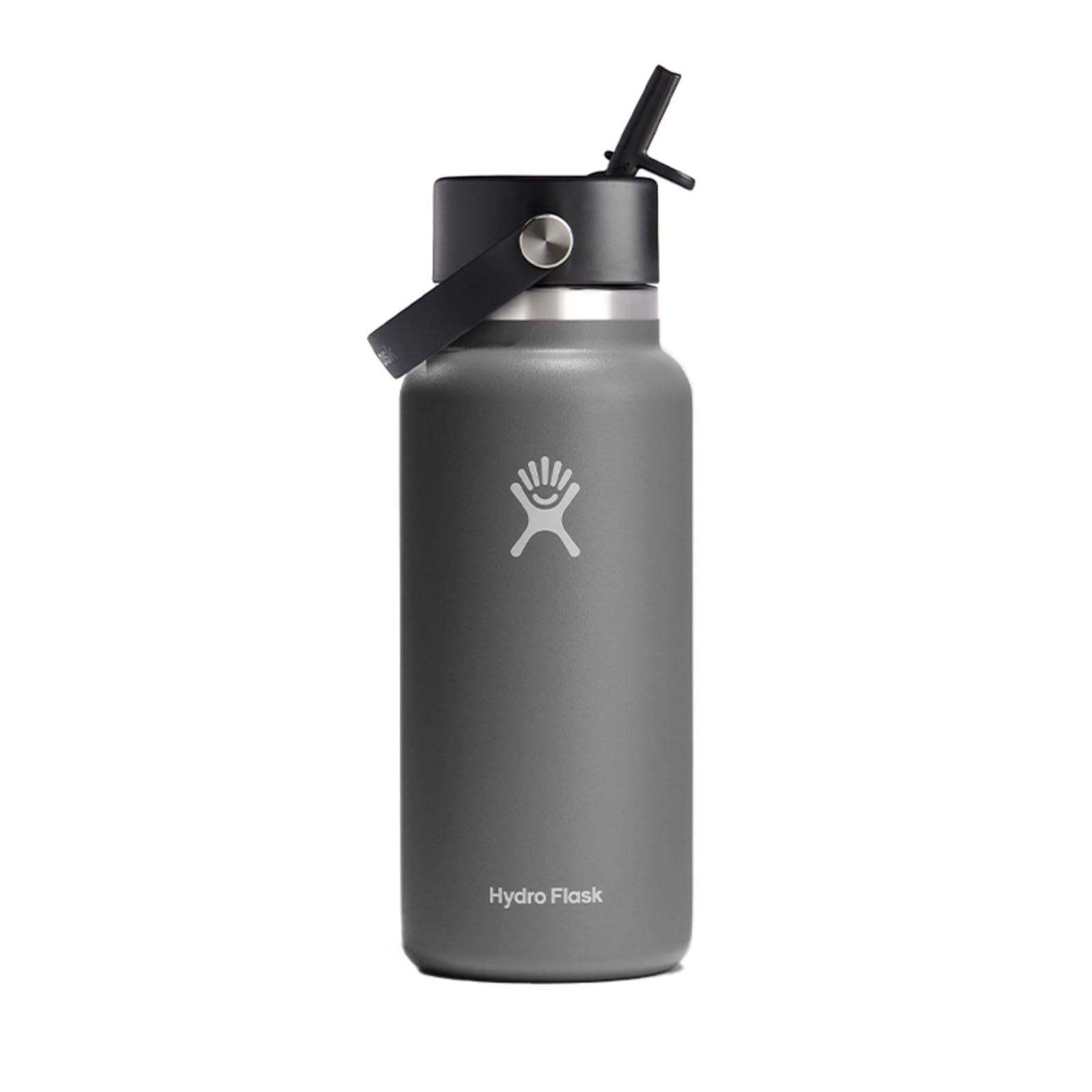Botella Hydro Flask Piedra con Tapa Ancha y Popote Flexible