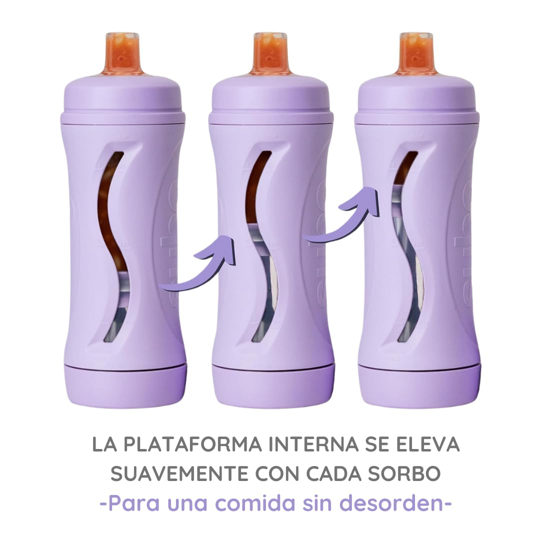 Termo Subo Baby | Alimentación sin derrames para bebés y niños pequeños | Diseño sin apretar para alimentos semilíquidos | Materiales seguros y duraderos | Termo reutilizable y lavable Zafiro