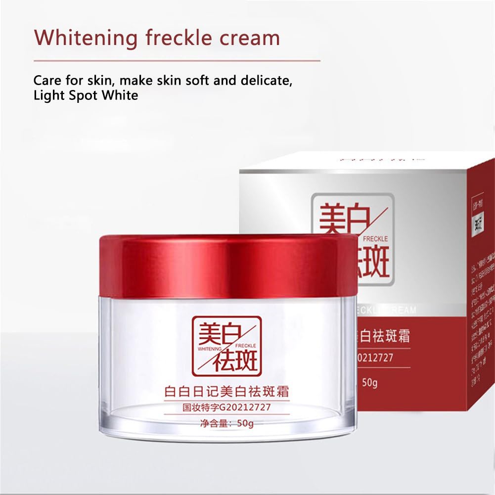 Heykomi Crema iluminadora para pecas, crema blanqueadora y antiarrugas, crema eliminadora de pecas de líneas ligeras y firmes, resuelve arrugas y líneas finas y hace que tu rostro esté más fresco