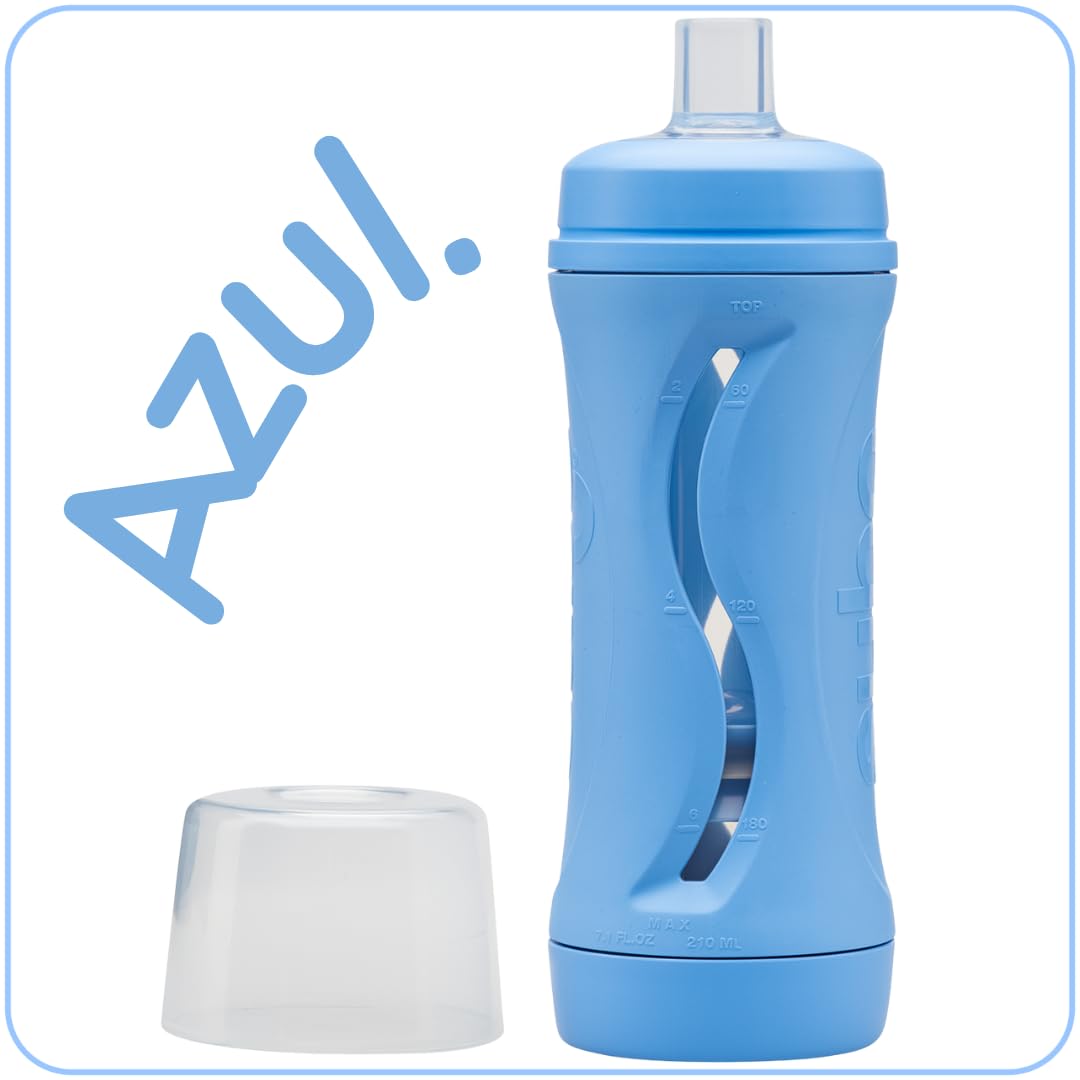 Termo Subo Baby | Alimentación sin derrames para bebés y niños pequeños | Diseño sin apretar para alimentos semilíquidos | Materiales seguros y duraderos | Termo reutilizable y lavable Zafiro