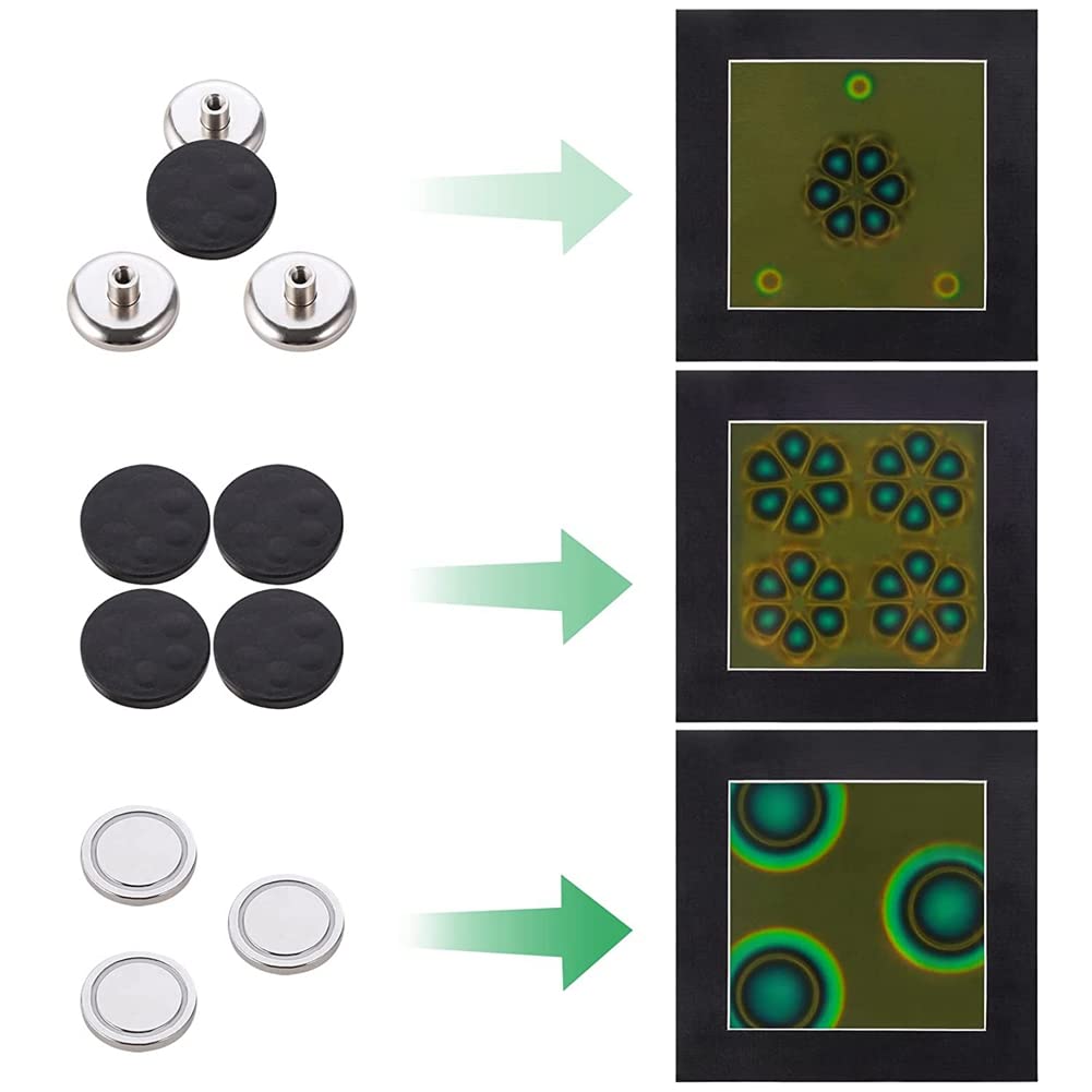 Lanyazet - Película magnética de visualización de campo de 4 x 4 pulgadas, visor de campo magnético, visualización magnética, detector de magnético, para científicos