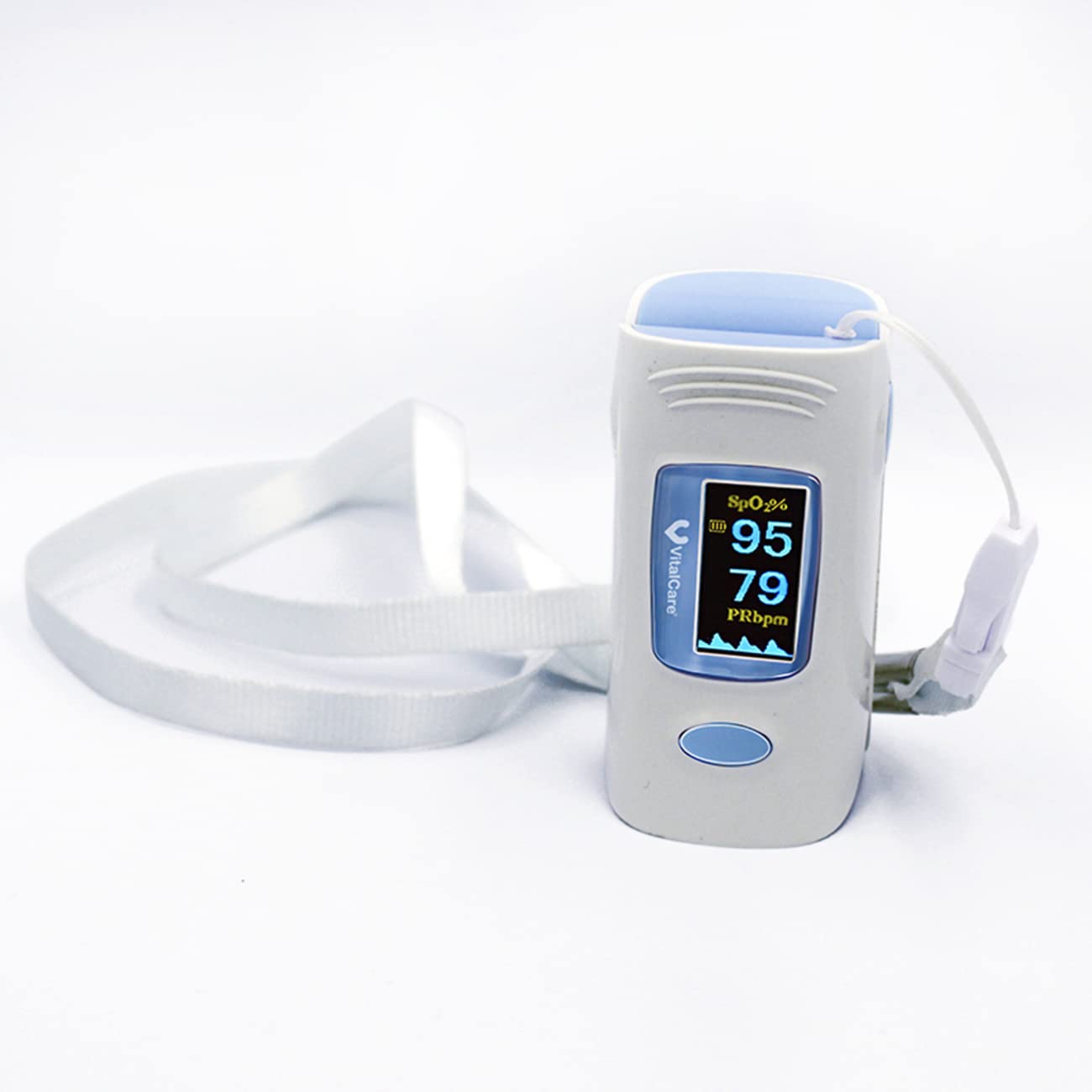 Oxímetro de Pulso VitalCare YX302 OLED 4 Direcciones Curva Pletismográfica Preciso Rápido Adultos Niños