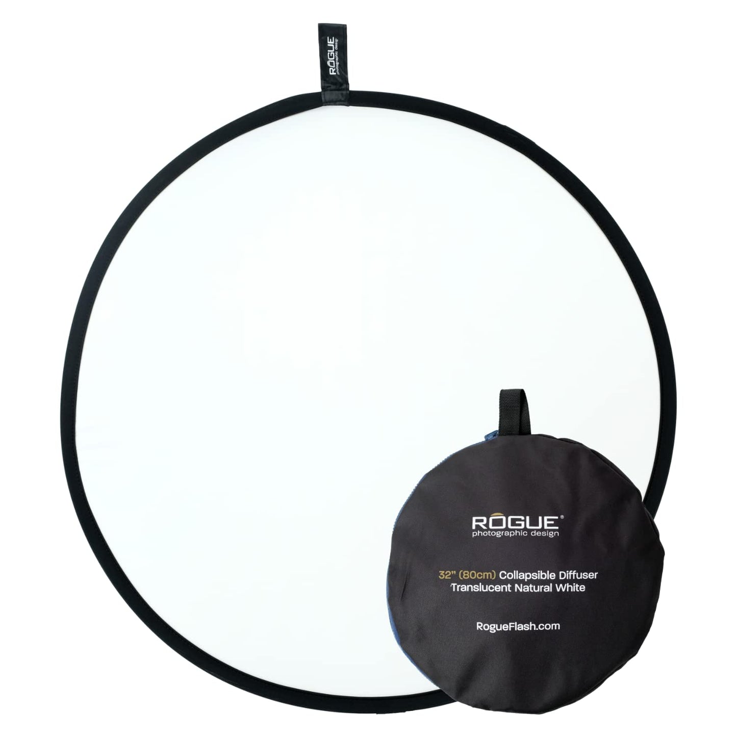 Rogue Difusor plegable de 32 pulgadas, blanco natural translúcido (difusor de 32 pulgadas)