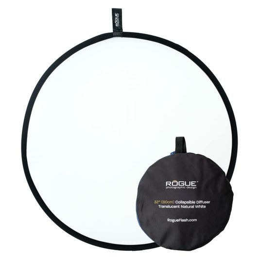 Rogue Difusor plegable de 32 pulgadas, blanco natural translúcido (difusor de 32 pulgadas)
