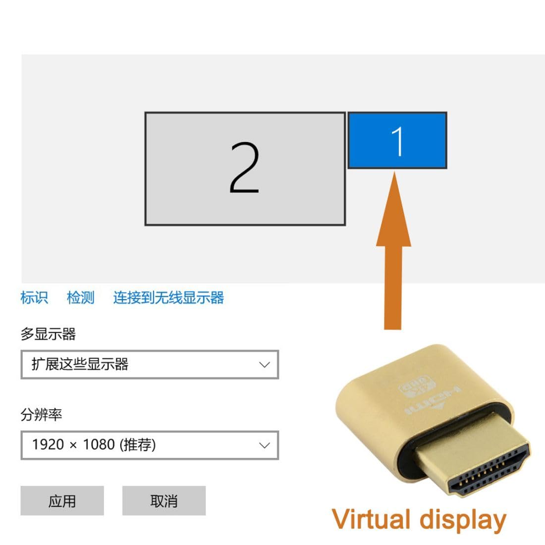 Adaptador de Vídeo Mini DVI a HDMI CY Blanco para Apple MacBook Versión Antigua