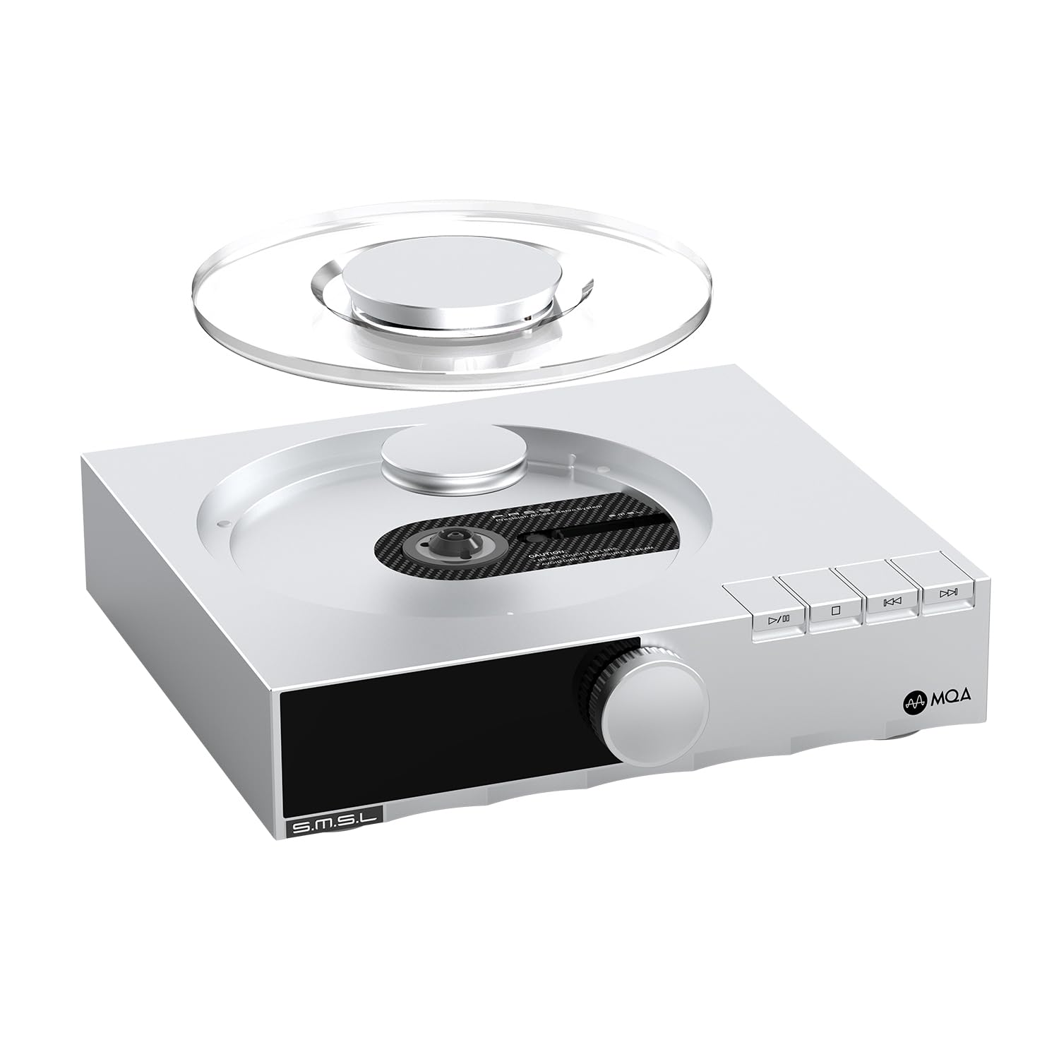 SMSL PL200T CD Player MQA-CD Digital Turntable Hi-Fi Decoder 32bit/768kHz DSD512 Optical/Coaxial/I²S/AES Output Professional Clock Input Home/Studio Audio System Transparent Dust Cover