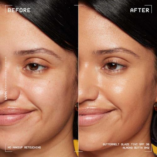 Tinta de Maquillaje Glaze Tint con SPF 30 de Nyx Professional Makeup, Tono Almond Butta (Beige Obscuro)