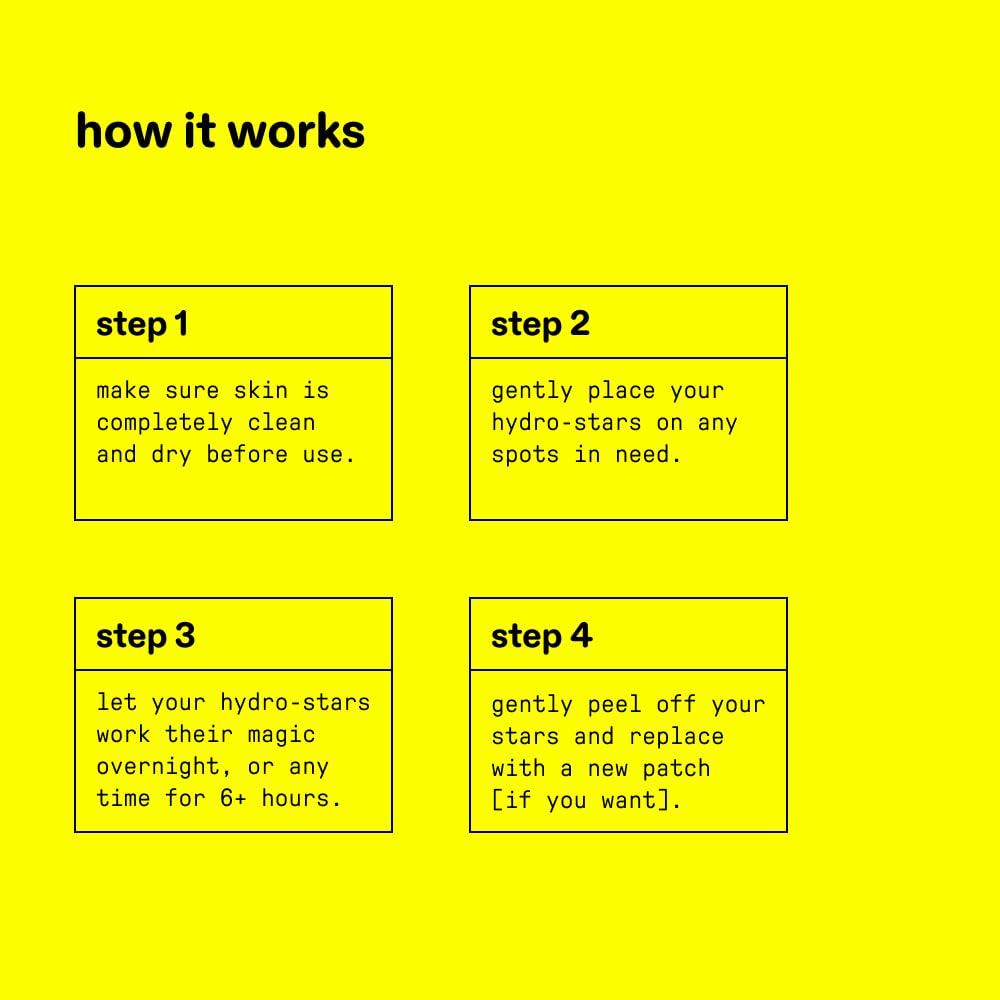 STARFACE | Parches para espinillas Acné | Estrellas Amarillas | hidrocoloides | Contiene 32pz