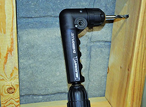 Milescraft 1304 Drill90PLUS - Accesorio de taladro en ángulo recto, negro y rojo