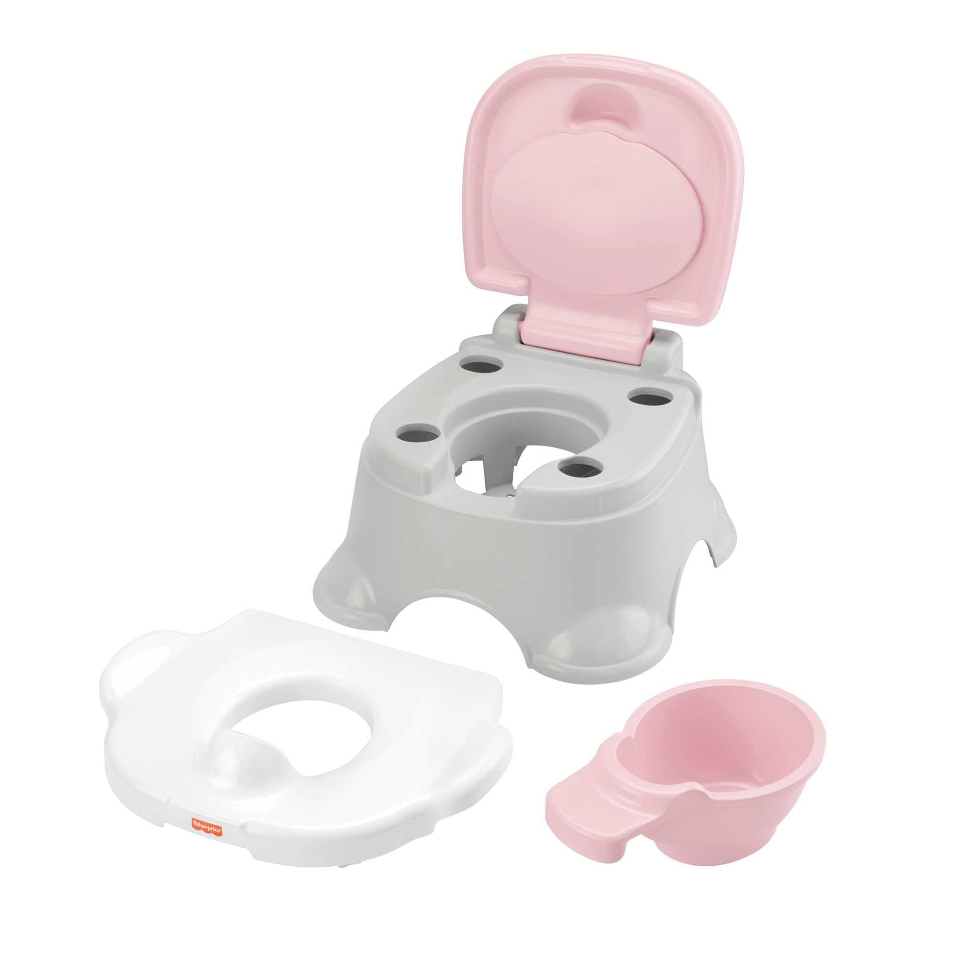 Fisher-Price Baby Bacinica para Bebés 3 En 1 Fácil de Limpiar y con Protector contra Salpicaduras para Bebés de Etapa de Desarrollo en Adelante