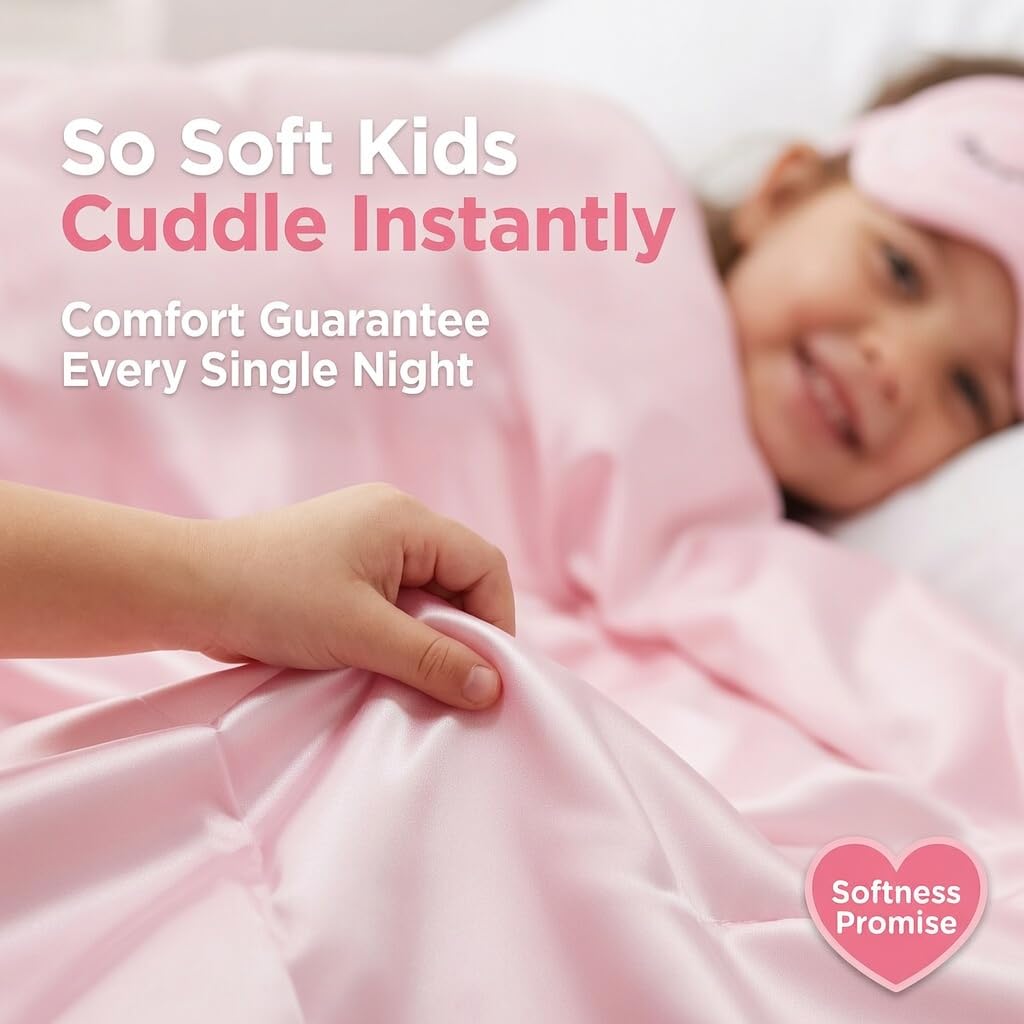 EVERYDAY KIDS - Juego de cama infantil de 4 piezas, incluye edredón, sábana plana, sábana bajera y funda de almohada reversible, color rosa