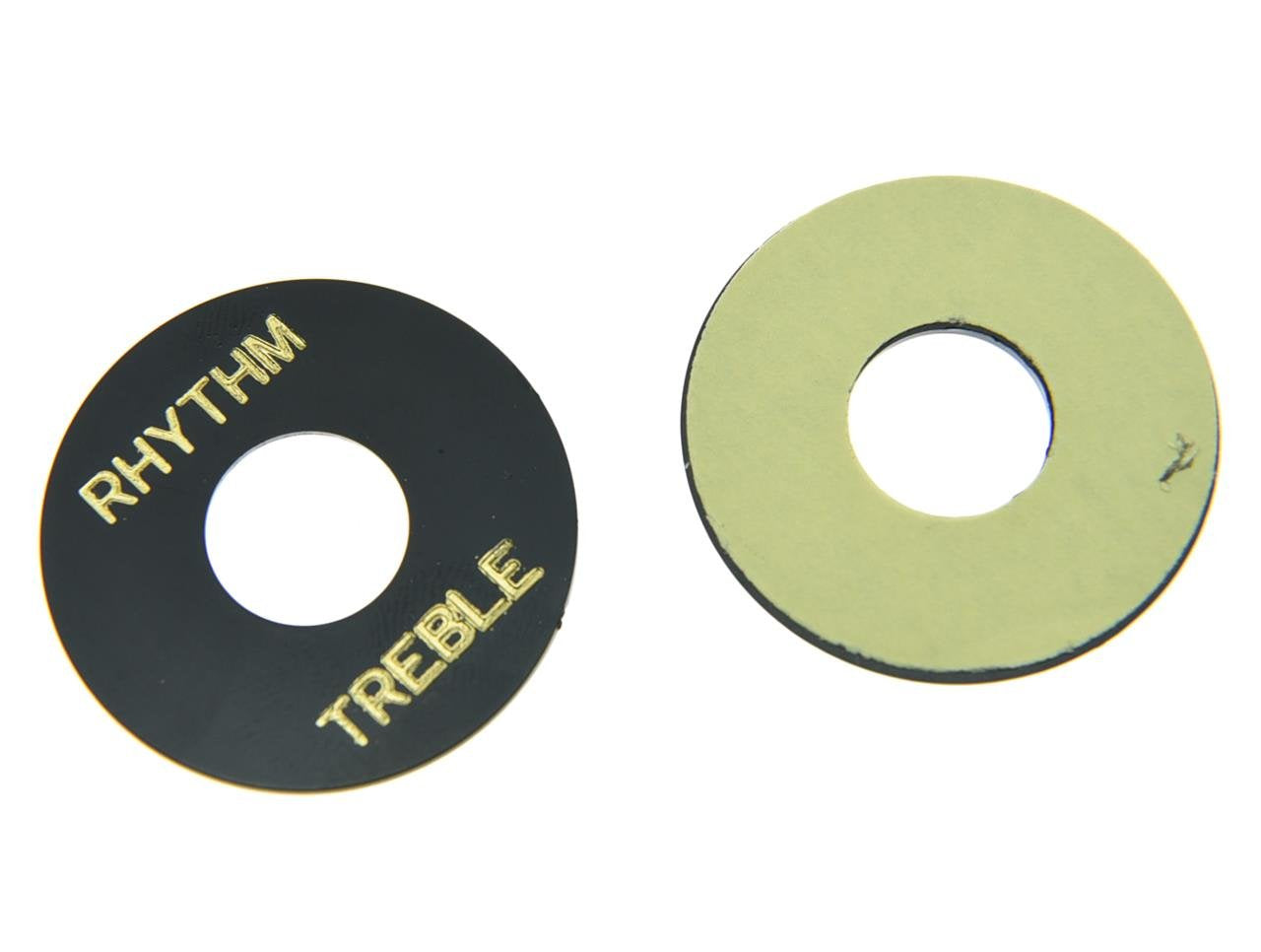 Dopro 2 piezas negras con letra dorada LP interruptor de palanca de guitarra arandela placa de ritmo agudos anillo para Les Paul