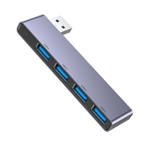 Fidioto Concentrador USB de 4 puertos (1 concentrador 3.0, 3 concentradores 2.0) USB Splitter USB Expander para computadora portátil, PC con Windows, Mac, impresora, unidad flash, disco duro móvil, PC portátil