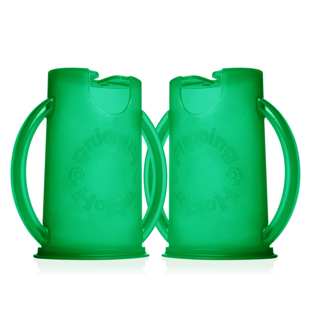 Soporte giratorio a prueba de apretar para niños pequeños, bebés, niños, sin ensuciar, sin apretar, caja de jugo para bebidas y aperitivos con asas de fácil agarre y tapa