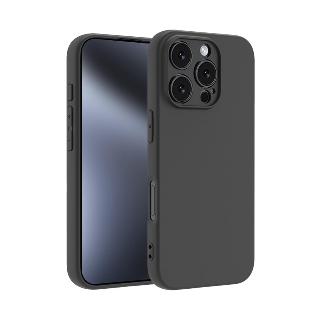Funda para iPhone 16 Pro MAX QWYJ Negro Ultrafina TPU Matte Minimalista