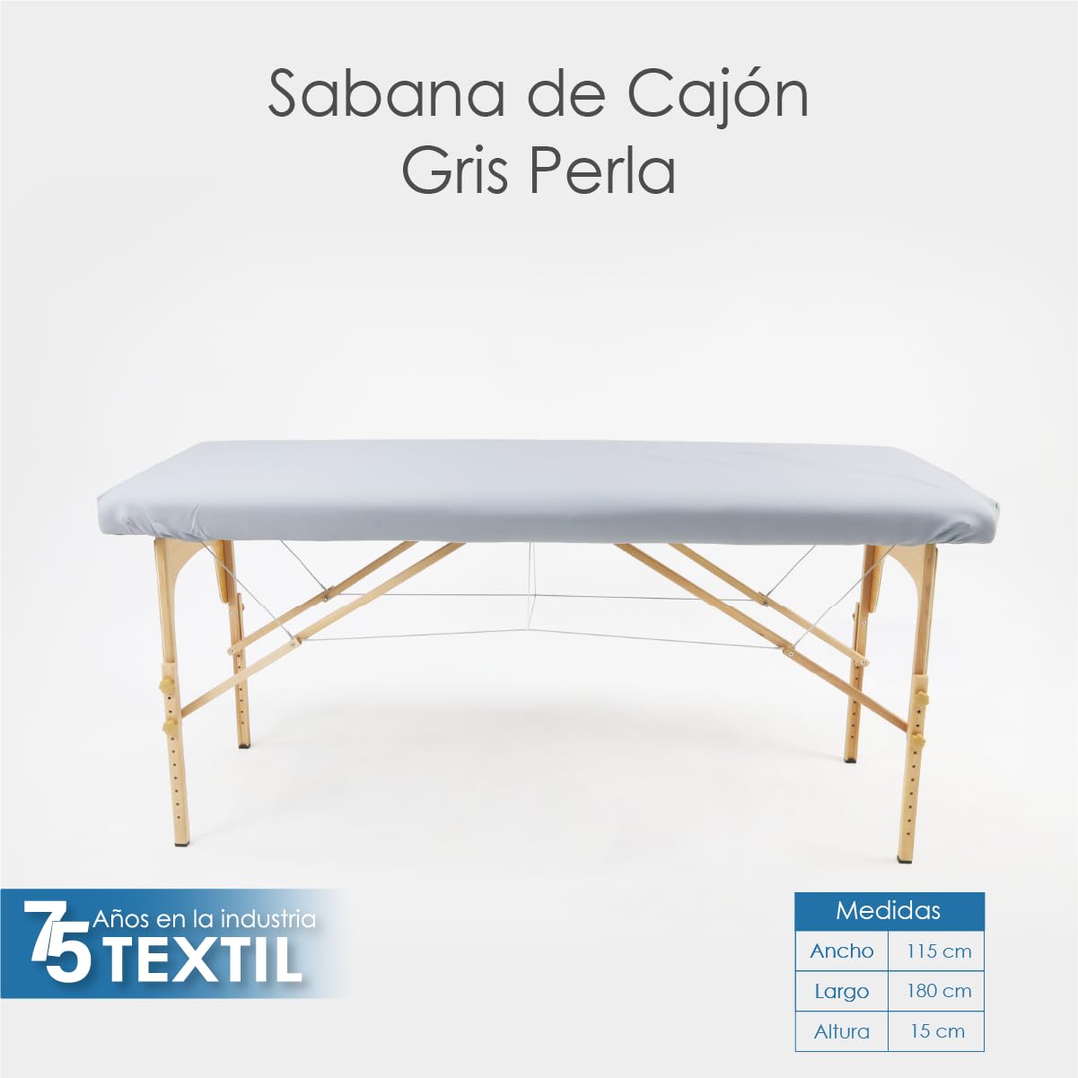 La Nueva Perla Juego Sabana Camilla Masaje Spa Exploracion Microfibra Color (Gris Perla, 1 Juego (2 Piezas))