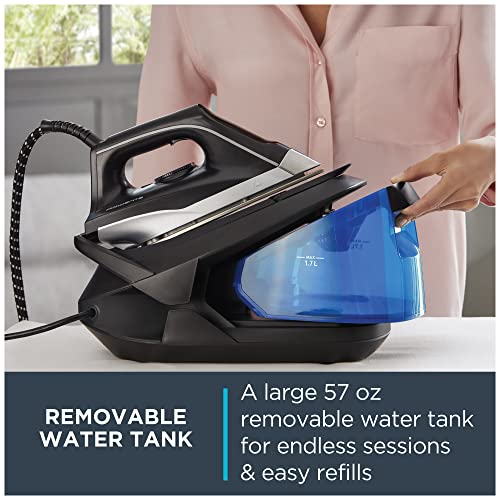 Central de Vapor Rowenta Compact Steam Pro 1.7 L con Plancha y Contenedor de Agua Extraíble