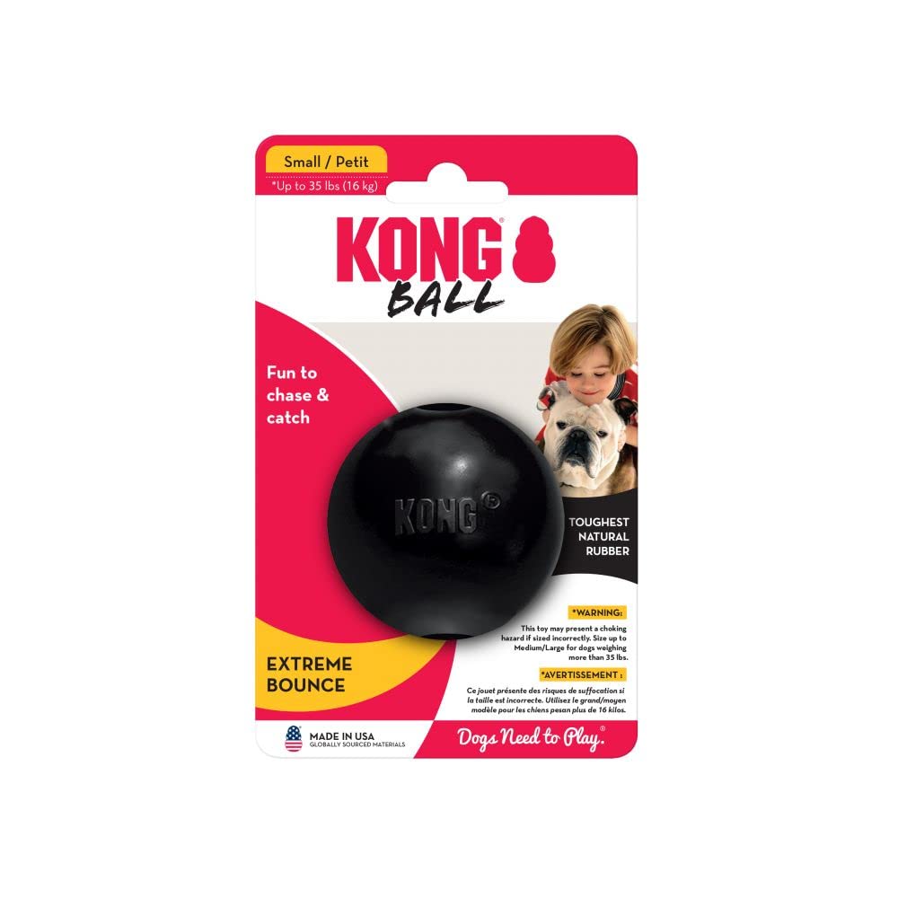 Kong Extreme Ball Pelota para perro, color Negro, Chico