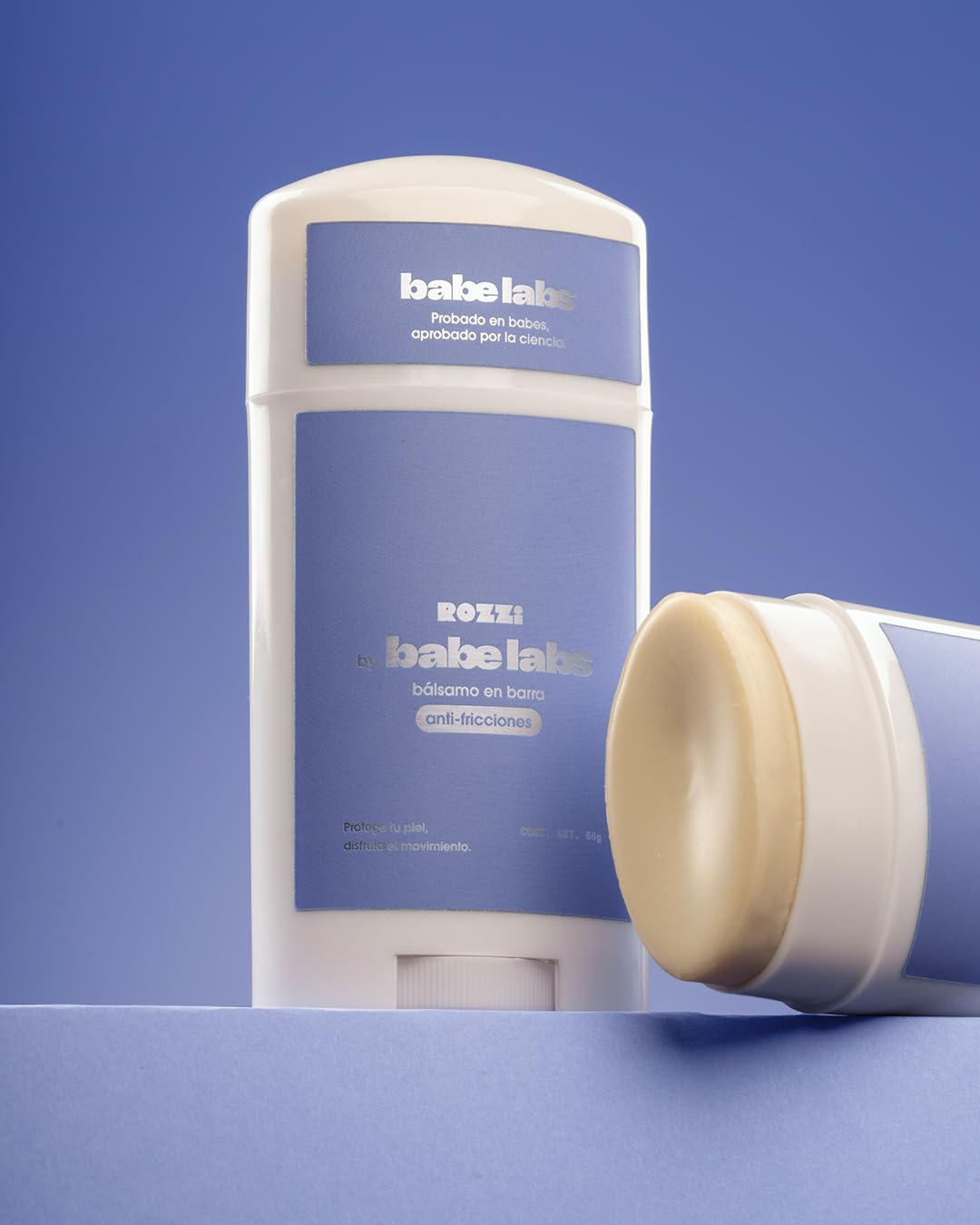 Babe Labs Rozzi – Bálsamo Hidratante en Barra para Fricción Corporal – Protección para Muslos y Axilas con Karité y Coco – 1 Unidad