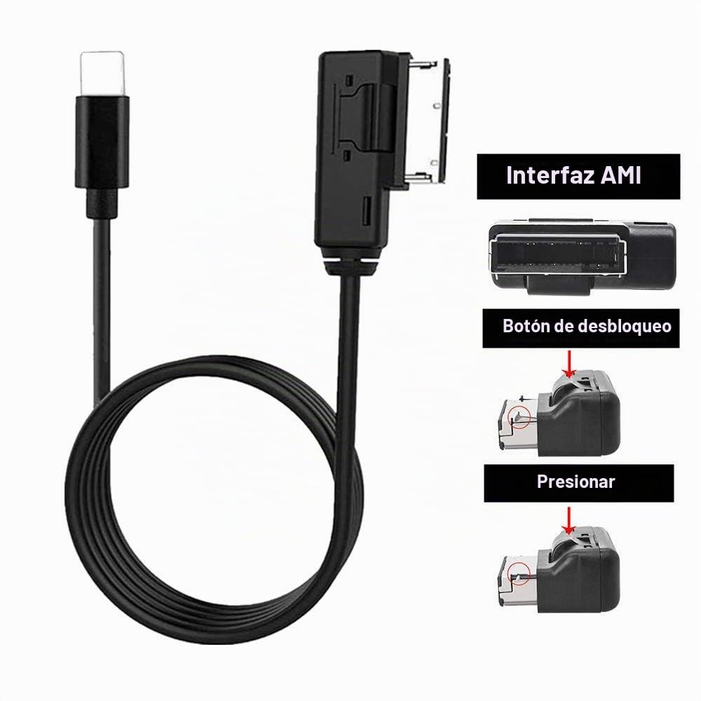 Cable Auxiliar CHOYTONG MMI MDI Música Compatible con A4 A3 A5 A6 A8 S4 S6 S8 Q5 Q7 R8 TT Sistema MMI 3G+