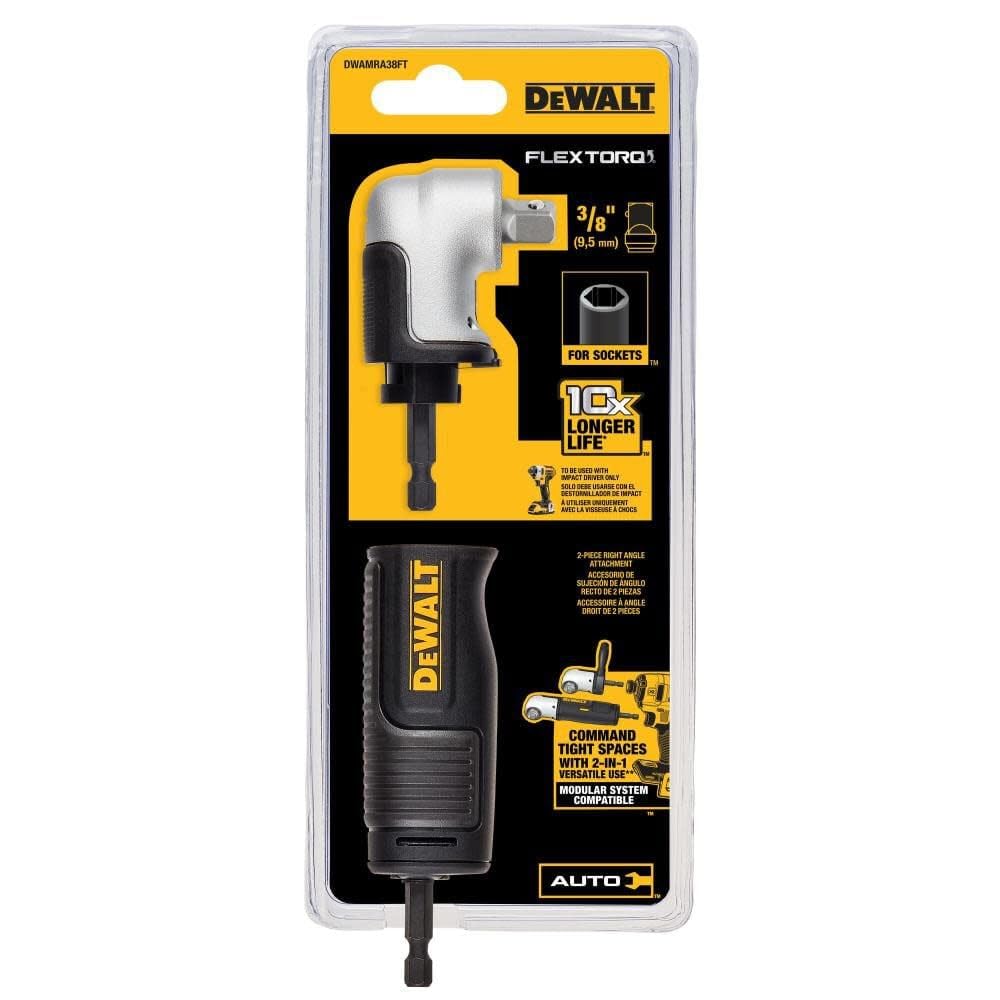 DEWALT FLEXTORQ - Accesorio de accionamiento en ángulo recto, 3/8 pulgadas (DWAMRA38FT)