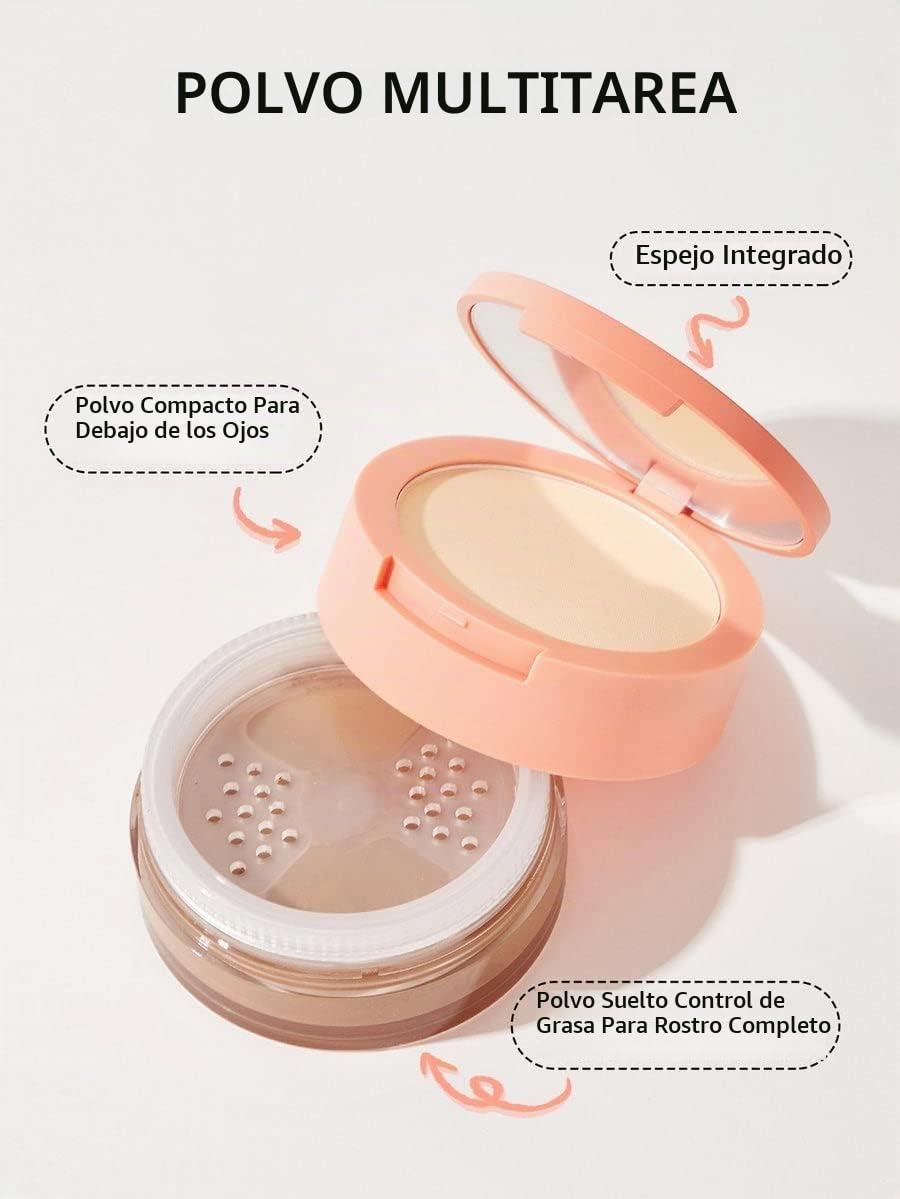 SHEGLAM Insta-Ready Face Powder Polvos fijadores sueltos debajo de los ojos - Arena suave
