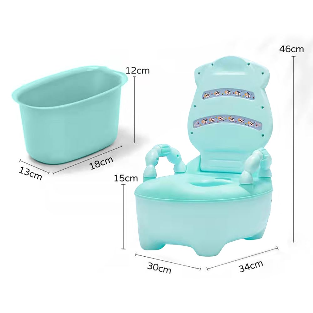 Fishlead Baño Entrenador Niño, Bañito Entrenador para Bebés con Asiento Acojinado, Inodoro de Entrenamiento, Bacinica para Bebés de Etapa de Desarrollo en Adelante, con Bacinica Extraíble
