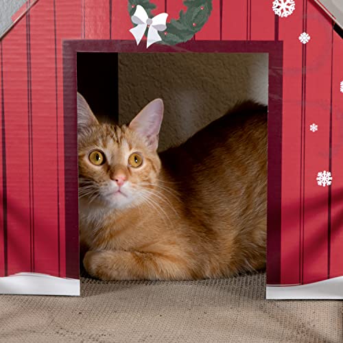 Kitty City Barn - Casa para rascar de Doble Piso, rascador para Gatos