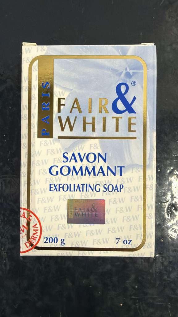 Fair & White Original Exfoliating Soap - 200g / 7oz – Skin Brightening Soap, Cleansing Bar, Formulated to Fade Dark Spots: Face, Knees, Body, Elbows & Armpits