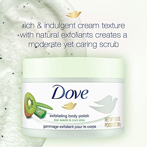 Dove Exfoliating Body Polish Body Scrub, Kiwi & Aloe, 10.5 Ounce