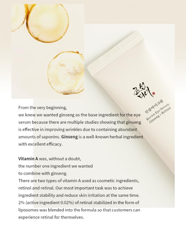 Revive Eye Serum : Ginseng + Retinal - Crema de Ojos BEAUTY OF JOSEON