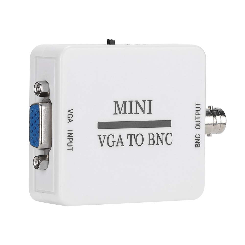 ASHATA VGA a BNC Converter, Mini HD VGA a BNC 1920 X para videoconferencia Home Theater TV Conversión de Imagen de computadora 1080 USB Video Converter para HDTV Monitores Televisores Computadoras