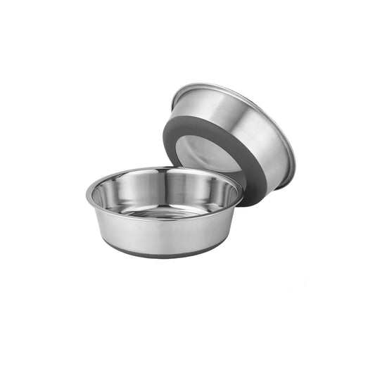 Tazón de Acero Inoxidable TEZXSAEW Gris 14CM para Perros y Gatos