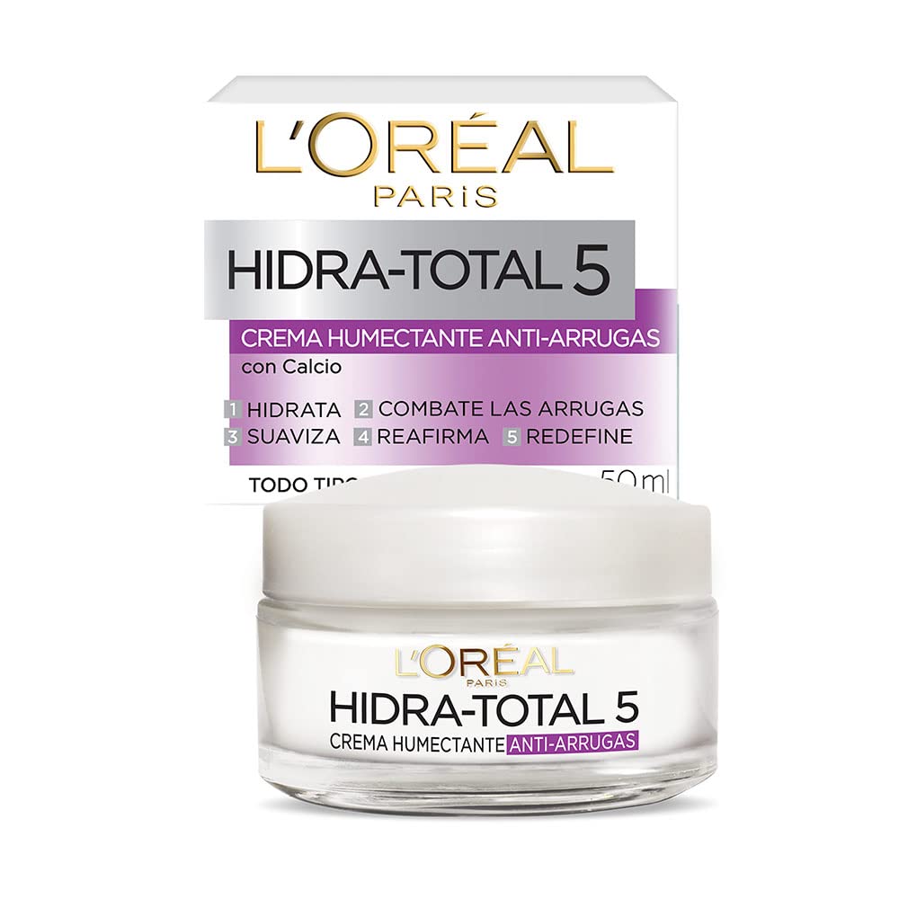 L'Oreal Paris Serum Facial Anti Arrugas Acido Hialuronico Revitalift L'Oreal Paris + Crema Antiarrugas Hidra Total5, 50 ml