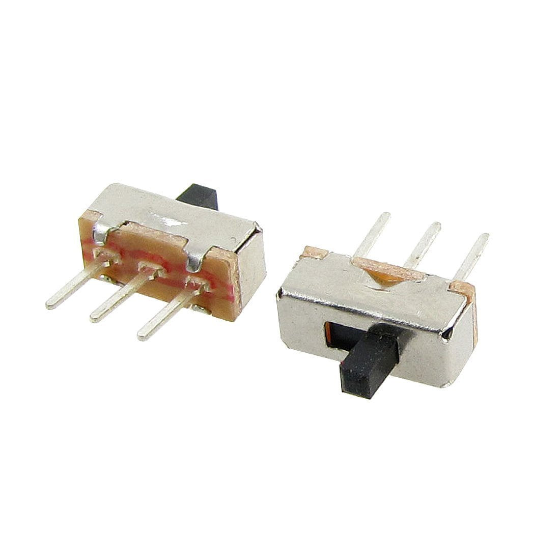 gfortune 50pcs SPDT Micro Interruptor Deslizante Vertical High Knob 3P de montaje en panel 2 Posición 0.5 Amp, 50 V DC, 3 mm para el proyecto electrónico