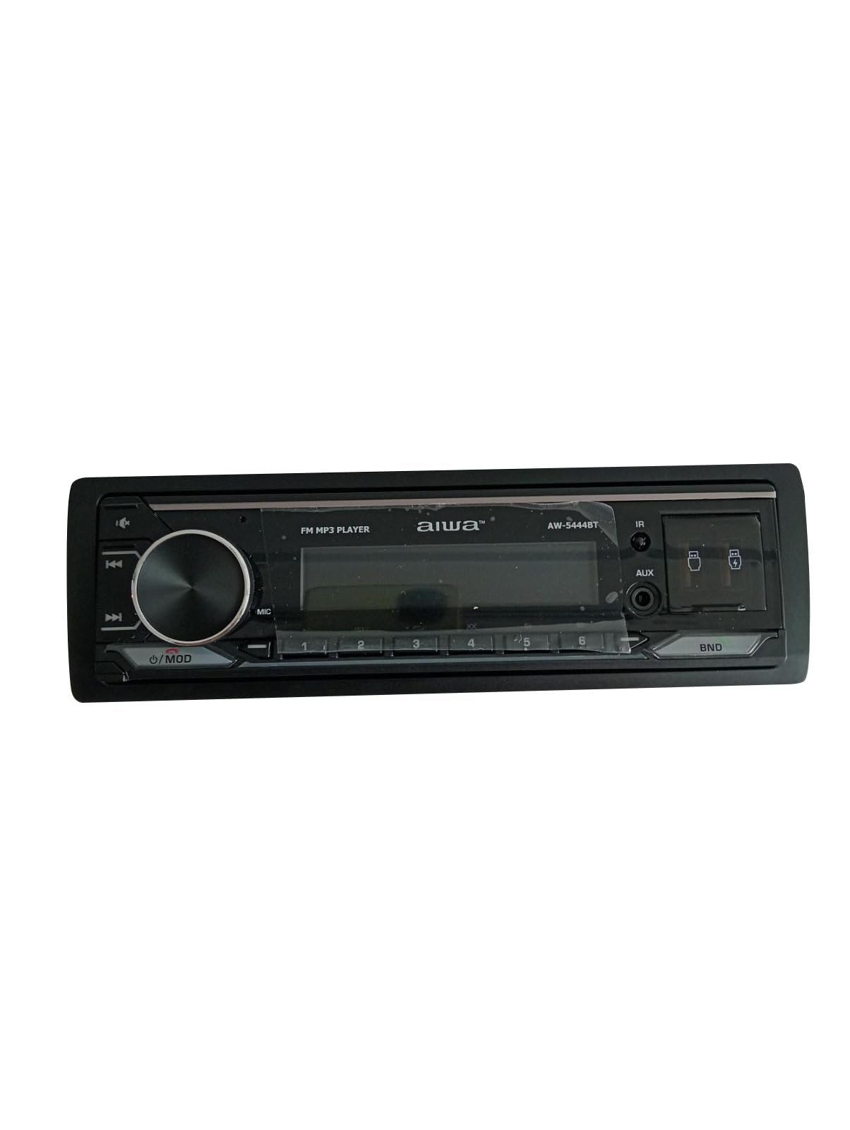 Aiwa Autoestéreo AW-5444BT Bluetooth 4×50W con USB, SD, AUX, Radio FM/Am, Ecualizador, Luz Variable, Panel Desmontable, Control Remoto y Manos Libres Color Negro