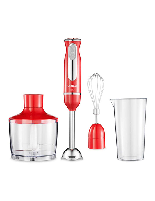 Batidora de Inmersión UFESA roja con Accesorios