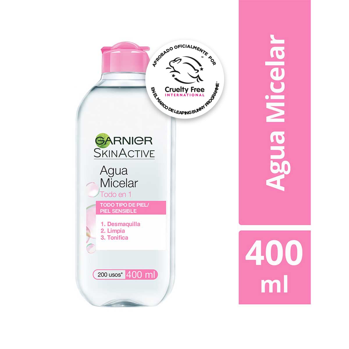 CeraVe Gel Limpiador Espumoso Libre de Fragancia para Piel Normal o Grasa - 1 x 473 ml + Garnier Skin Naturals Face Agua Micelar Desmaquillante para Todo Tipo de Piel, 400 ml, 1 unidad